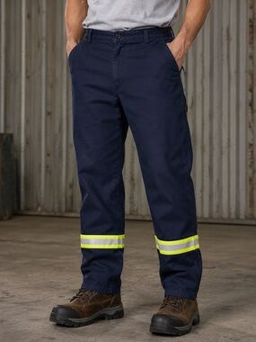 Carhartt FR Hi-Vis Reflective Work Pants Flame Resistant Utility Pants Navy 34x3